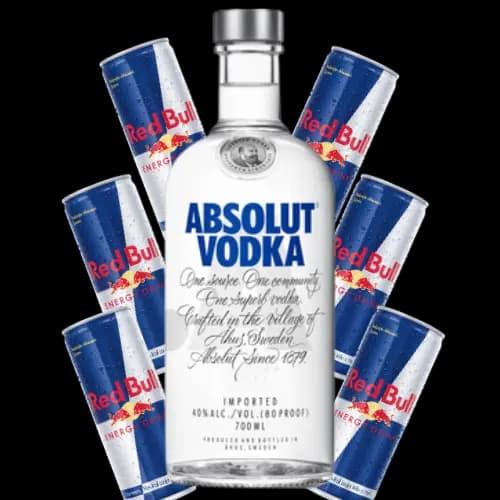 Absolut 0,7l + 6x Redbull