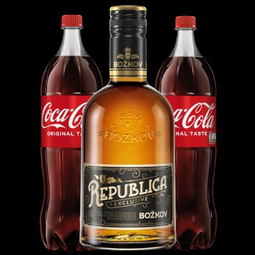 Božkov Republica 0,5l + 2x Coca Cola 1,5l