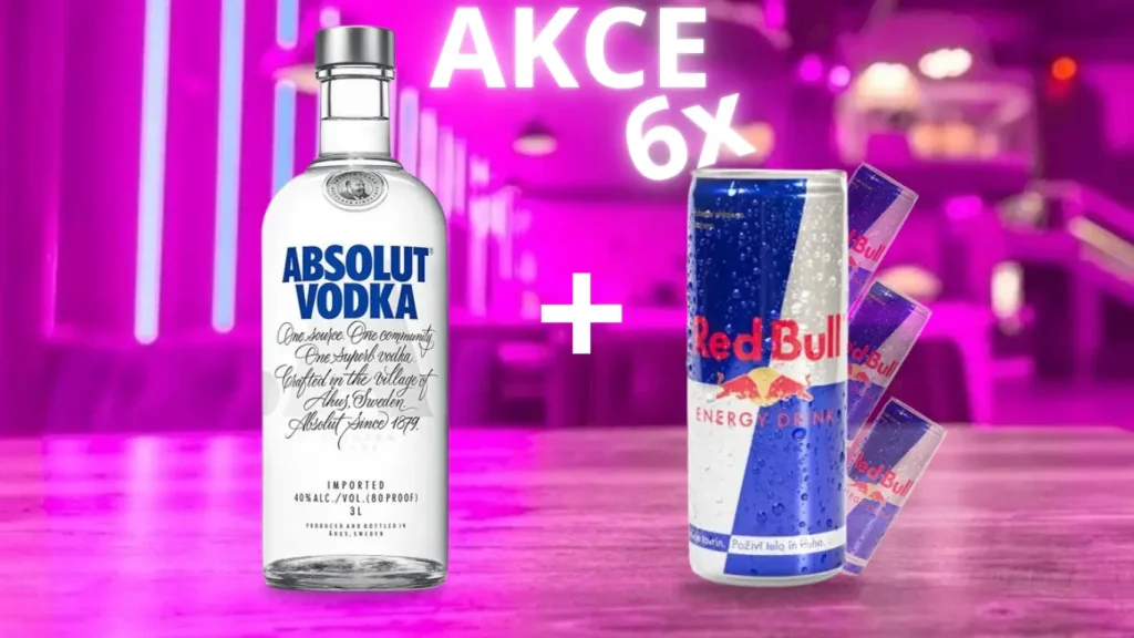 vodka+redbull akce