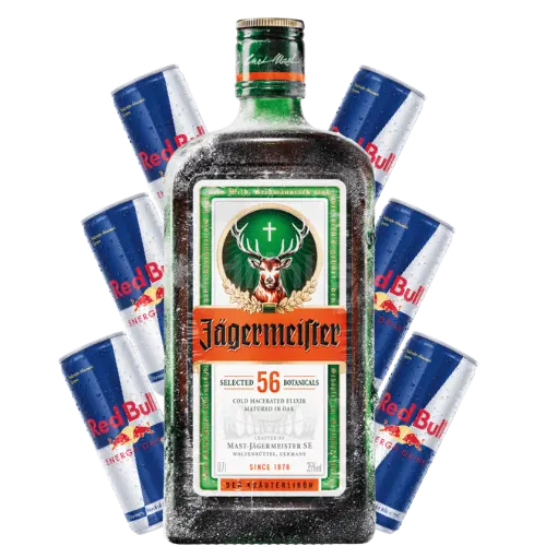Jägermeister 0,5l + 6x Red Bull